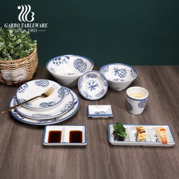Food safe strong plastic dinnerware melamine plates set multifuctional for home daily or gifts