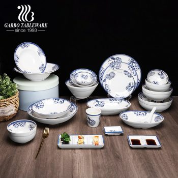 Strong plastic plates melamine home dinner table plates set with various sizes for different usages