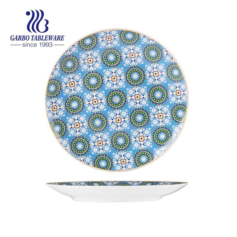 Full decal print 16pcs porcelain dinner palte cermaic dish set dessert plates kitchen dinnerware