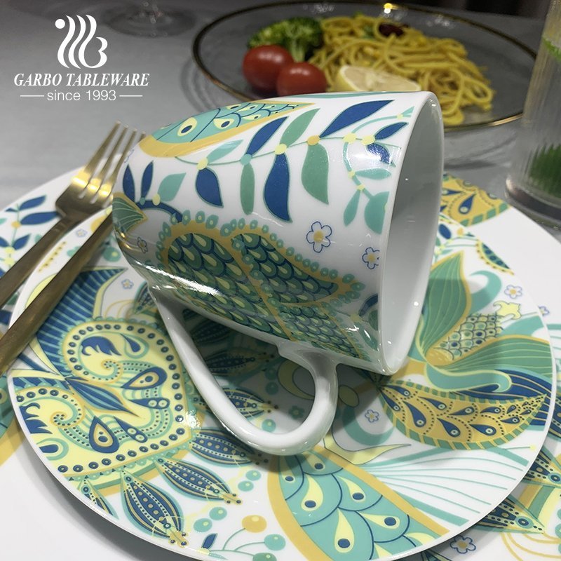 Summer Garden Series EXOTIC  16pcs ceramic tableware dinner set porcelain plate bowl coffee tea mug set