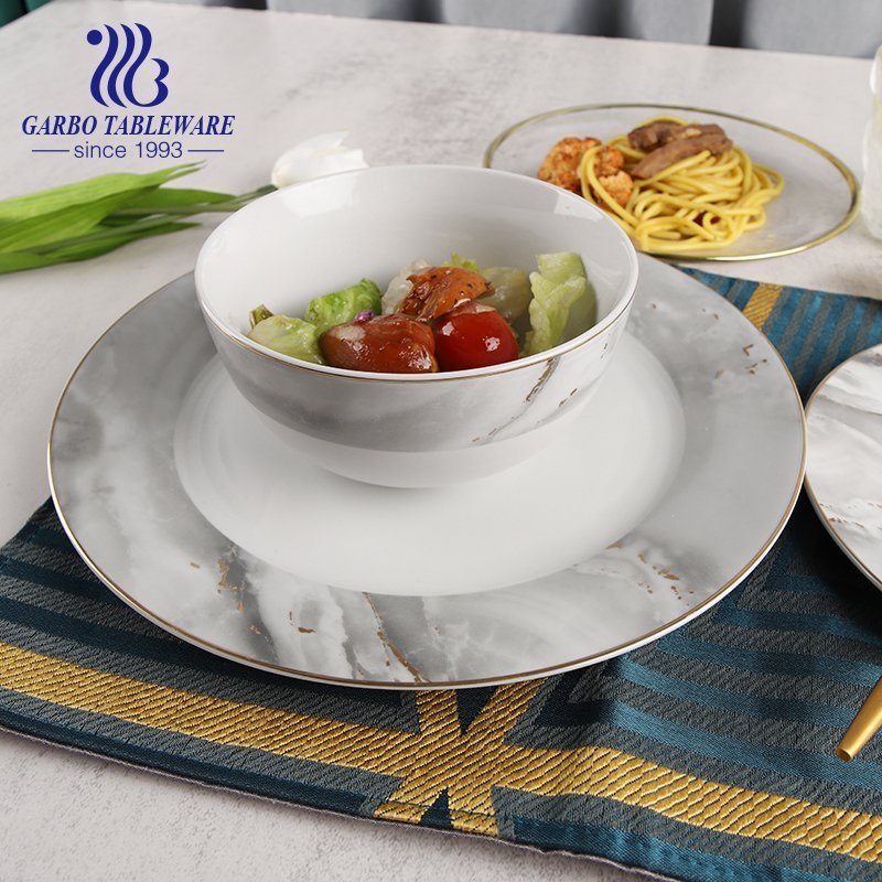 12pcs 16pcs ceramic tableware dinner set hotel home use fashion porcelain plate bowl set