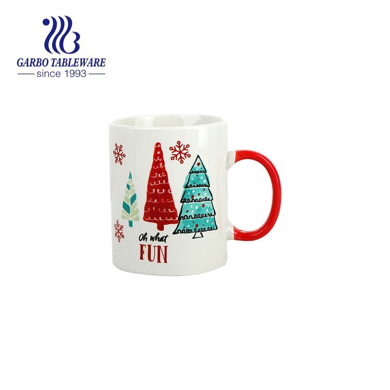 Custom decal print birthday gift drinking mug personal words ceramic water mug clessic shape cup set