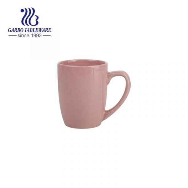 pink ceramic mug