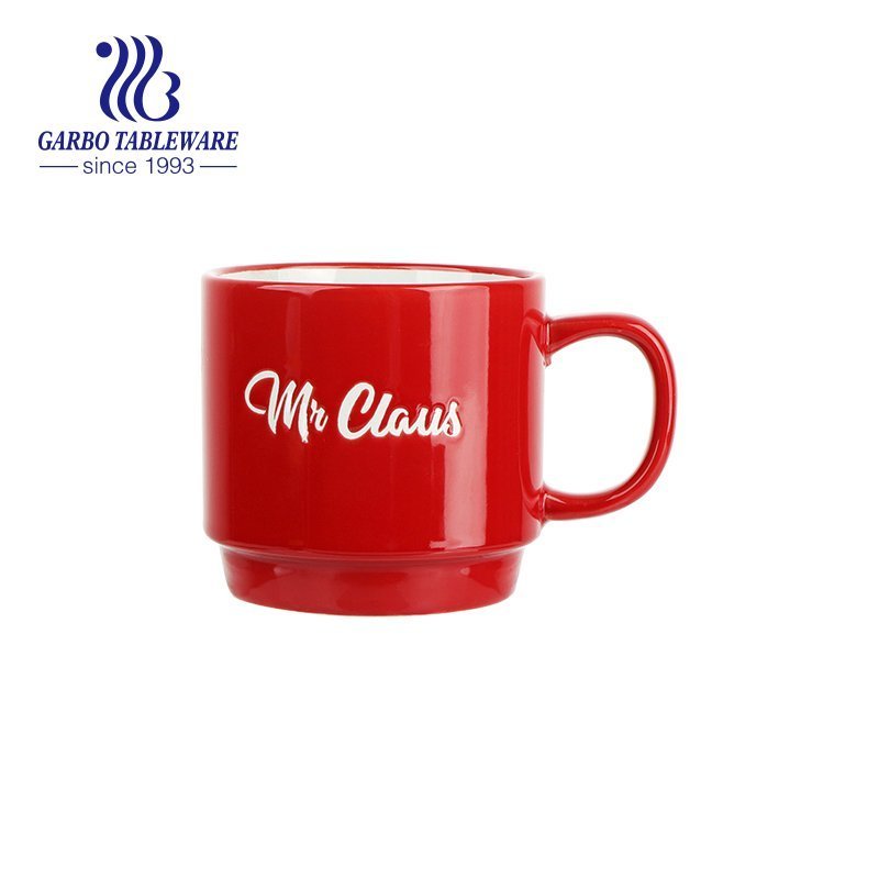 410 مللي كلمات مخصصة شعار اللون الأحمر هدية شرب القدح الشخصية السيراميك القهوة القدح