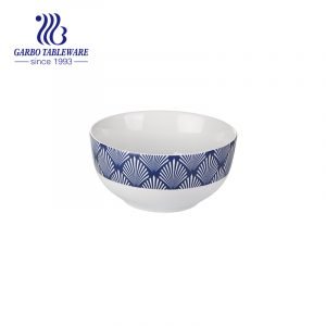 5.55” 640ml ceramic bowl with outside flower lace decal for wholesale