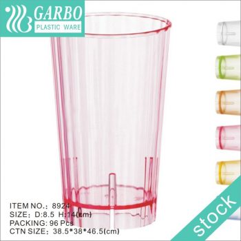 vente en gros tasse à bière en verre de polycarbonate de 17 oz de couleur rose