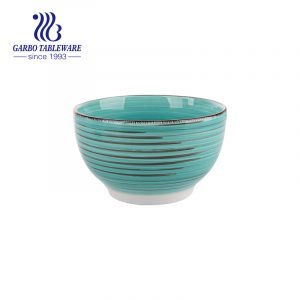 Tiffany blue bowl 770ml with hand painted design for family usage