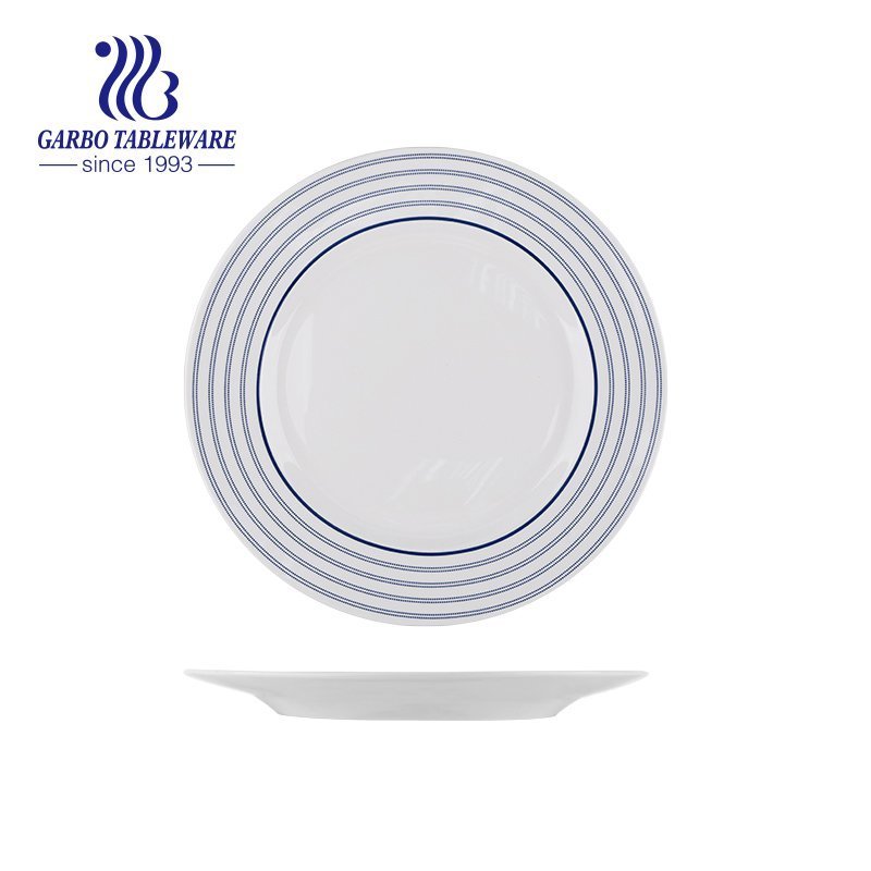 Promotion 8inch ceramic tableware OEM under glazed ceramic flat dish