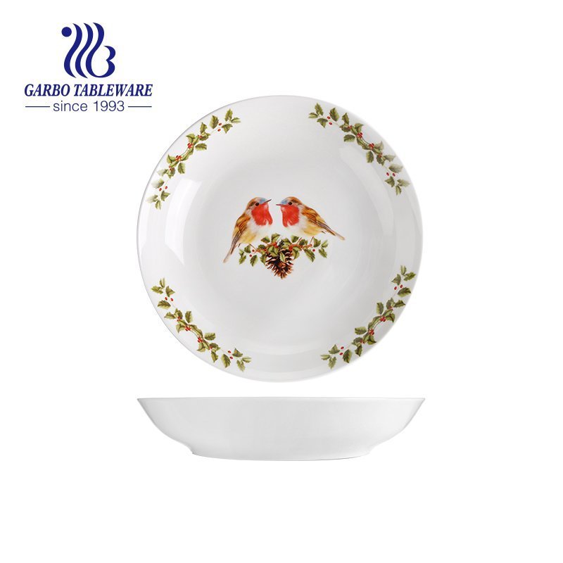 New Bone China Premium Qualität Blumen Aufkleber Geschirr 8 cm Goldrand Porzellan Dessertteller