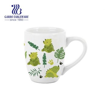 Decal print stonerware water drinking mug set lovely annimal design ceramic mugs 200ml drinks cup