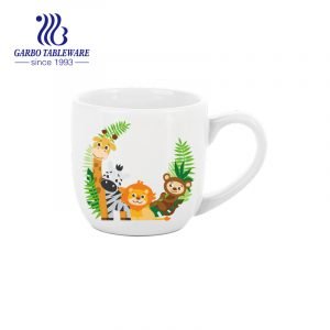 Classic forest zoo annimals print design ceramic coffee mug cute children  water cup for gift shop and office supermarket promotion gift mugs