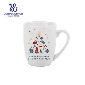 Merry christmas and new year print gift ceramic mug porcelain drinking mugs set tableware drinks ceramicware cup