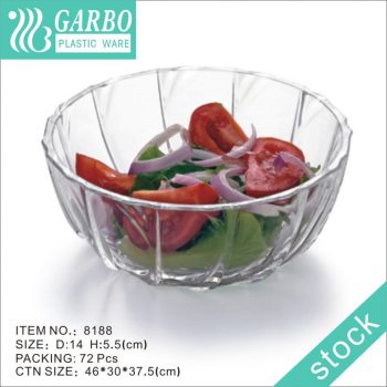 Daily used big size 14cm strong plastic salad mixing bowls
