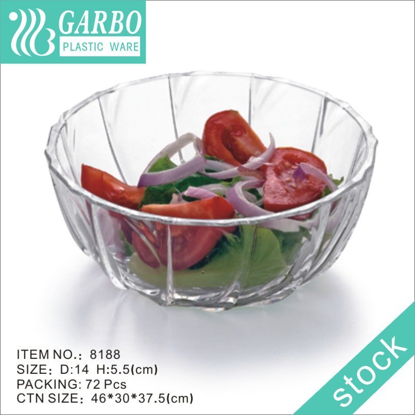 Transparent plastic unique serving bowls for home or party, snack, fruits