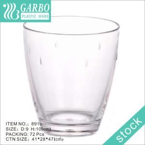 Wholesale 365ml water glass poolside polycarbonate clear