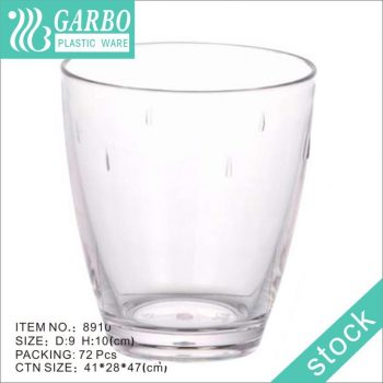 Vente en gros 365 ml de verre d'eau au bord de la piscine en polycarbonate transparent