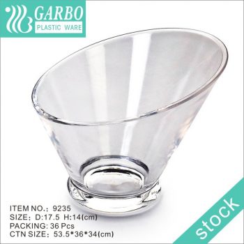 Strong transparent plastic serving bowls for snacks chips and fruits