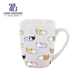 Täglicher Gebrauch Kreative niedliche Kätzchen-Print-Design Keramik-Kaffeetasse Kinder Wassertasse für Geschenk-Shop-Supermarkt-Werbegeschenk-Tassen