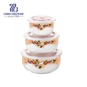 3pcs porcelain food container set