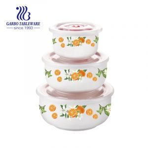 3pcs ceramic bowl set lunch box with different sizes for daily usage