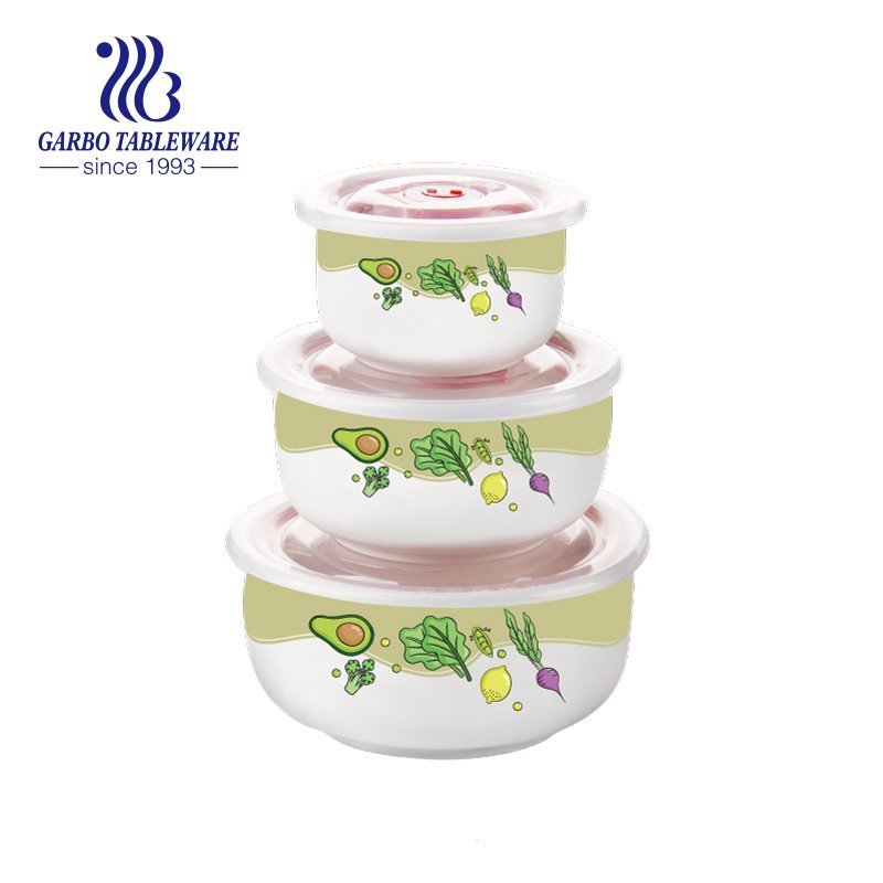 3pcs ceramic lunch box with different sizes for wholesale