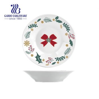 8 inch full decal print ceramic soup plate stoneware flat dish set table kitchen dinnerware set