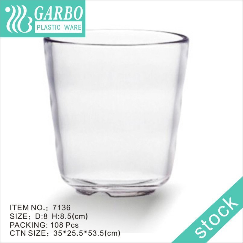 Garbo all purpose clear drinking glass cup polycarbonate circle design