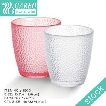 Cute 8.5oz fresh colored water drinking polycarbonate cup for home