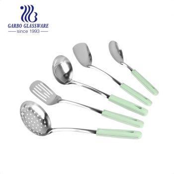 5PCS Non-stick colorful PP lid 201ss material Spatula Spoon Kitchen Cooking Utensils Set