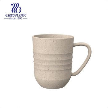 Taza de café irrompible de la paja del trigo de la fábrica barata de la promoción con la manija 11oz