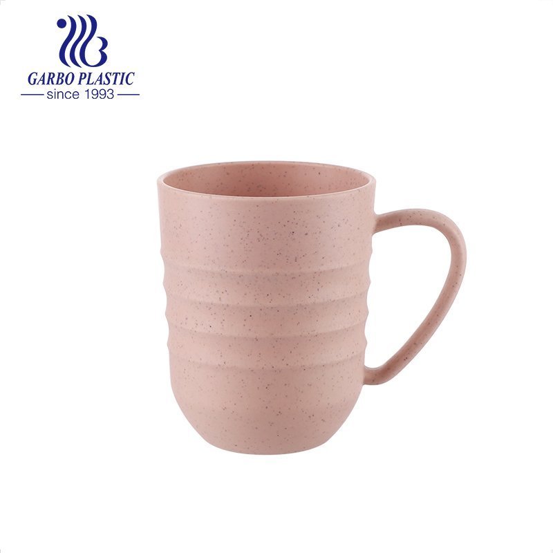 Promotion cheap factory unbreakable wheat straw coffee mug with handle 11oz