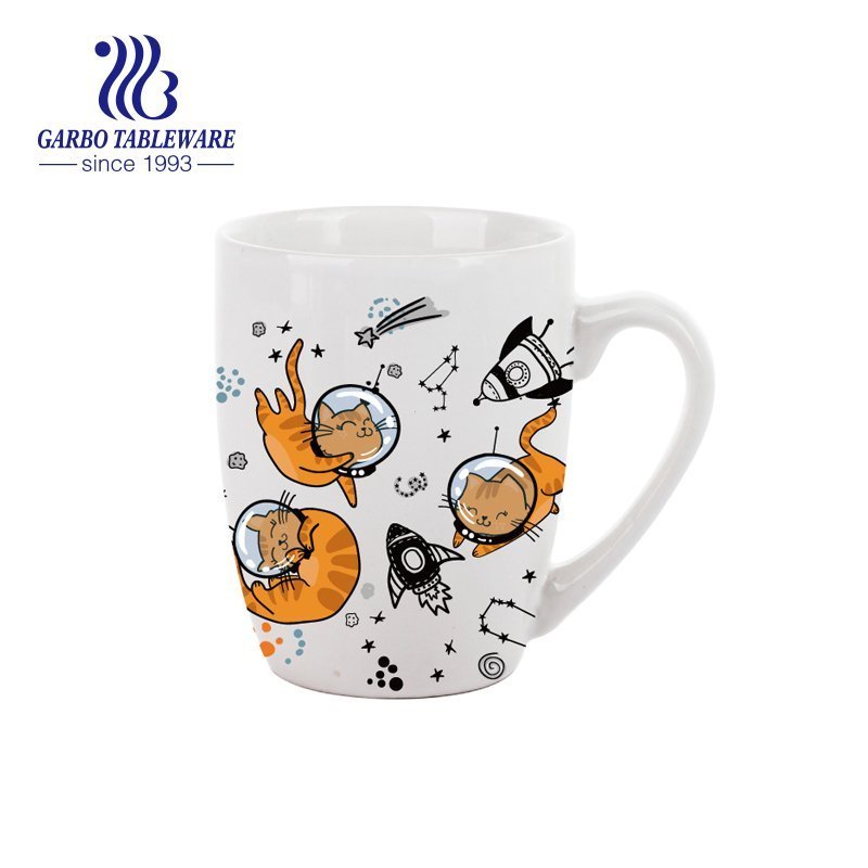 Caneca de grés 425ml com decalque de crocodilo animado para atacado