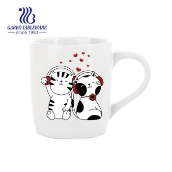 Factory hot selling Coffee Ceramic Mug Porcelain Latte Tea Cup 12.3 oz Stoneware Mugs with handle for lovers