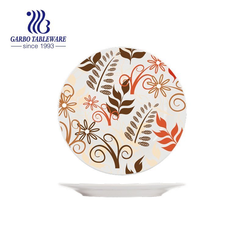 Factory supply of 7.68inch stoneware plate with customized decal