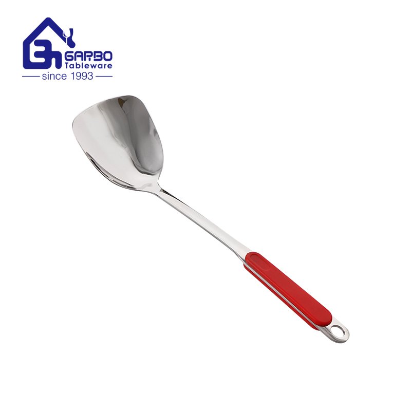 Factory Promotion Price Heat Resistant 201ss  with Red Plastic Handle Soup Ladle