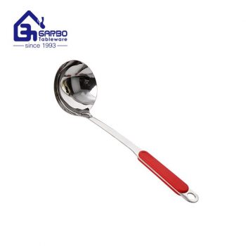 Factory Promotion Price Heat Resistant 201ss  with Red Plastic Handle Soup Ladle