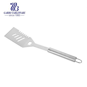 Espátula ranurada de acero inoxidable para utensilios de cocina