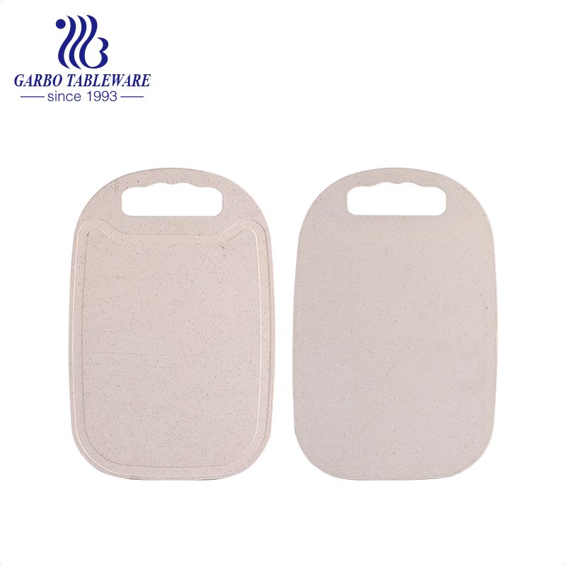 Tableware kitchen cheap eco Wheat Straw Cutting Board with hanging hole