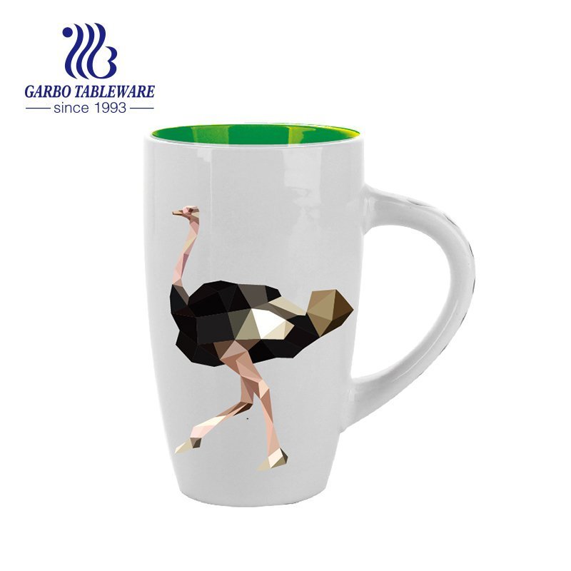 400ml drinking mug with tiger decal for wholesale
