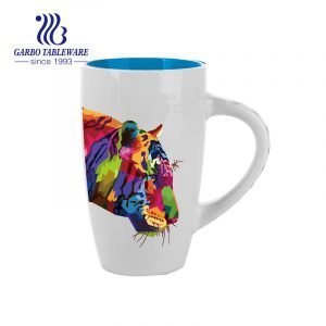 mug with tiger decal