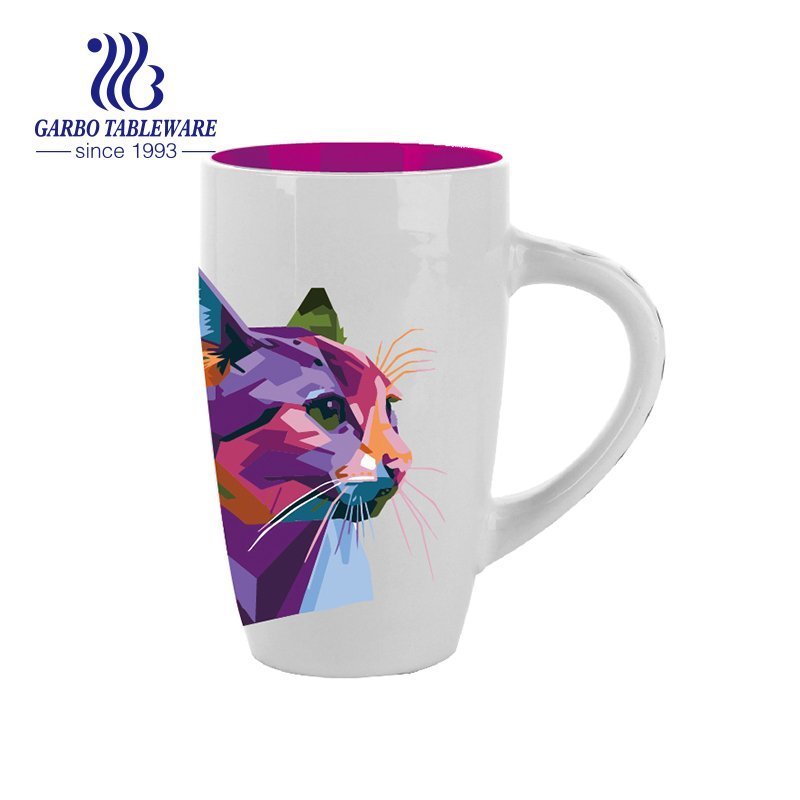 Caneca de cerâmica girafa café uso doméstico canecas para beber água conjunto talheres copo de grés