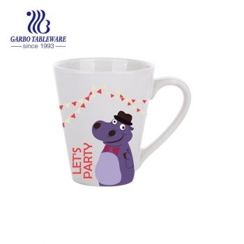 Lets Party Hippo Cerâmica caneca de café 265ml grés água chá canecas com alça para uso em home office