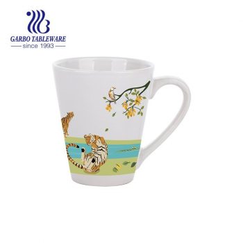 Decorative custom animal design 9oz water tea drinking sublimated ceramic coffee mug