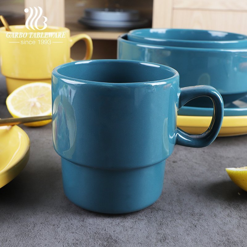 color glazed stoneware mug