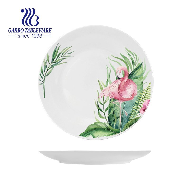 Zoo Series giraffe 10.6 inches ceramic dinner plate daily use ceramic dish home hotel serving dish round flat plates