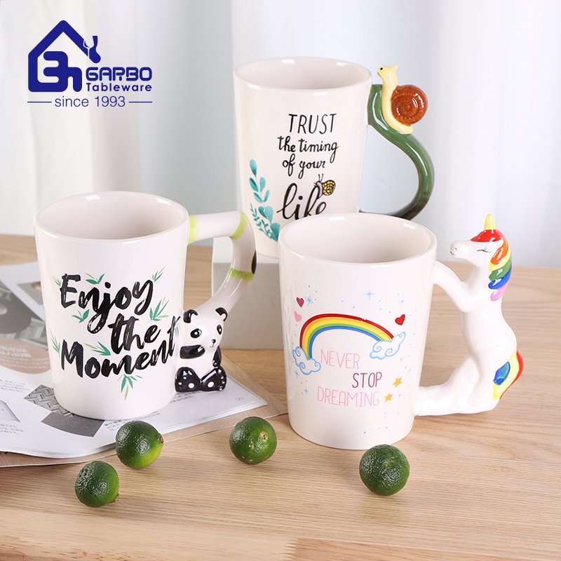 Garbo nova coleção de canecas de porcelana-Vivid 3D caneca de porcelana feita à mão