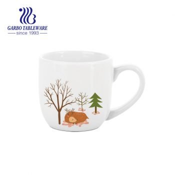 Caneca clássica de grés 290ml com decalque personalizado para leite