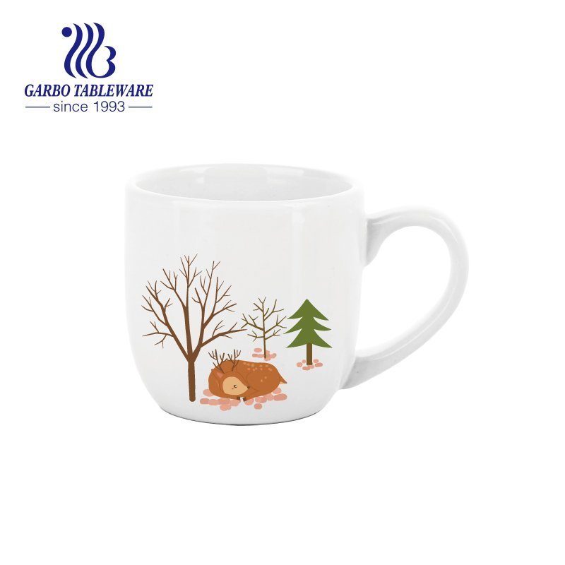 355ml ceramic mug with animated cats decal for wholesale