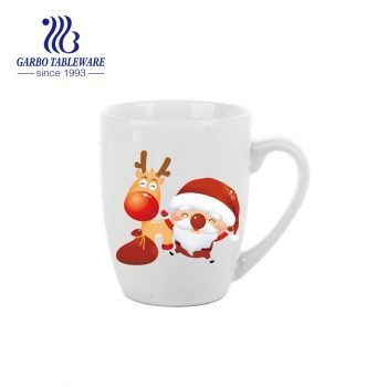 355ml Father Christmas design ceramic mug cheap price coffee mug