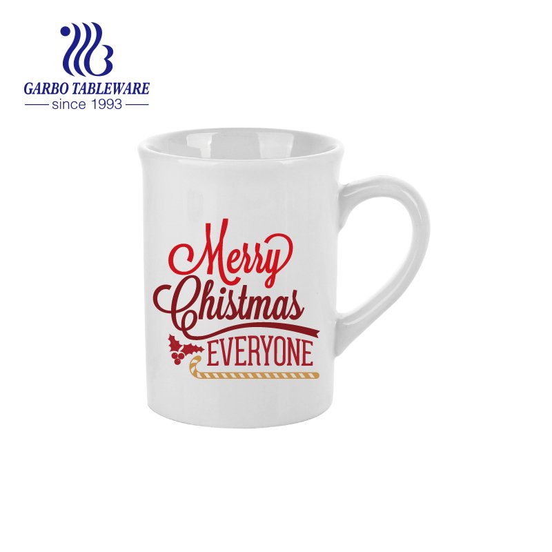 Atacado caneca de café cerâmica sublimada de design de natal oem grande 15 oz